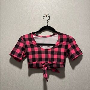 TWIN PEAKS Tie Top -Pink